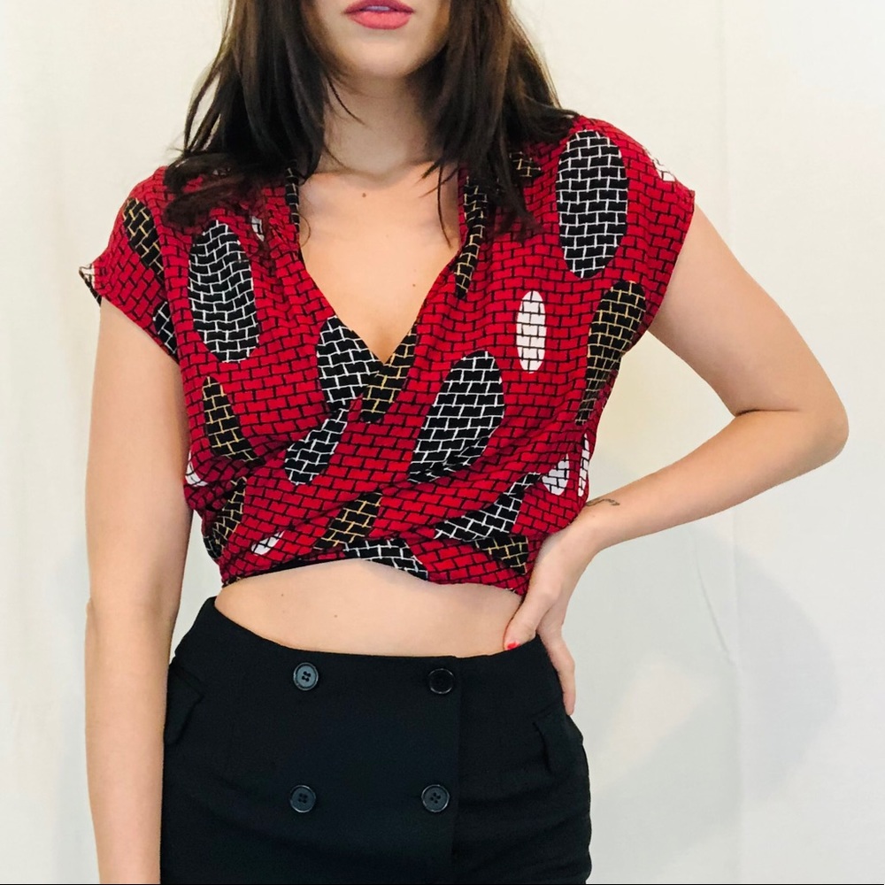 Cropped wrap top